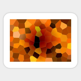 Hot Lava Honey Mosaic Pattern Sticker